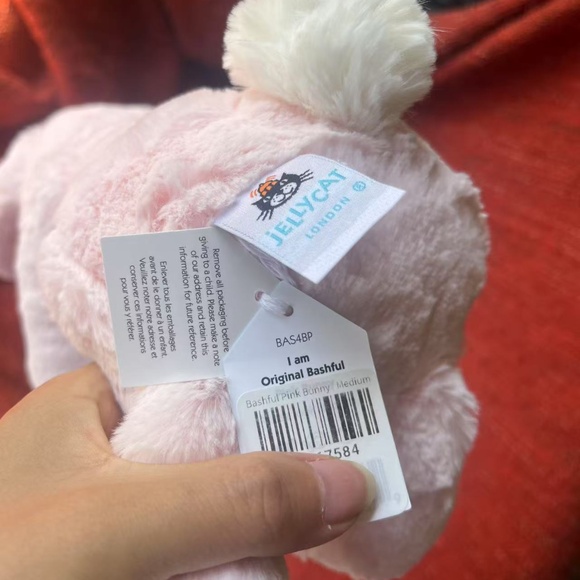 NWT jellycat bashful pink bunny medium size authentic - Picture 5 of 5
